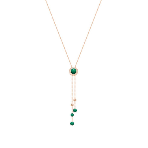 Possession Spinning Lariat Diamond And Malachite Pendant - 1