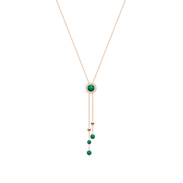 Possession Spinning Lariat Diamond And Malachite Pendant - 1