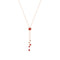 Possession Spinning Lariat Diamond And Red Carnelian Pendant - 1