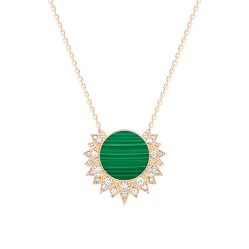 Piaget Sunlight Diamond And Malachite Pendant - 1