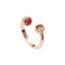 Possession Open Spinning Diamond And Red Carnelian 2.5mm Ring - 1