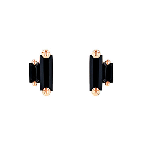 Amalfi Double Stack Black Mix Studs - 1