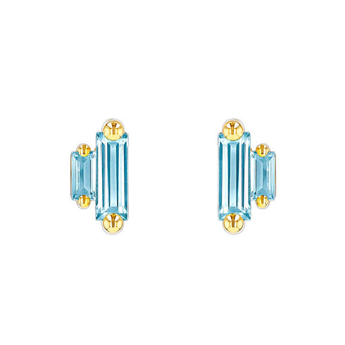 Amalfi Double Stack Blue Topaz Studs - 1