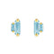 Amalfi Double Stack Blue Topaz Studs - 1