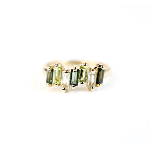 Amalfi Mix Green Ombre Half Band - 1