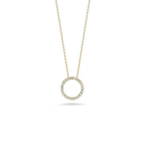 Tiny Treasures Small Diamond Circle Necklace - 1
