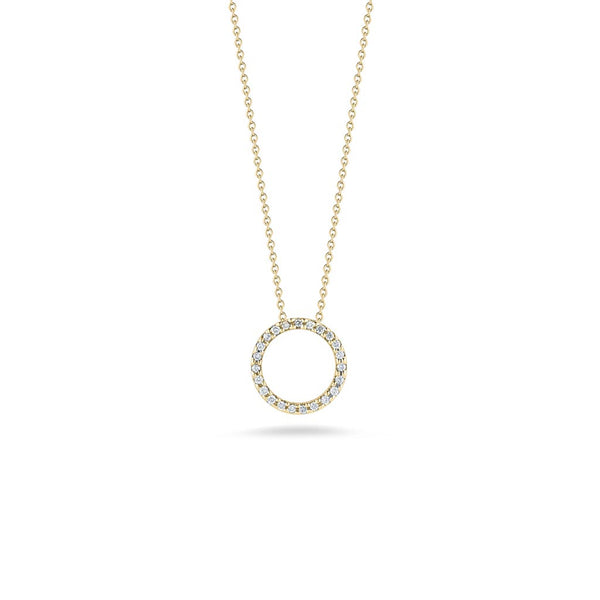 Tiny Treasures Small Diamond Circle Necklace - 1