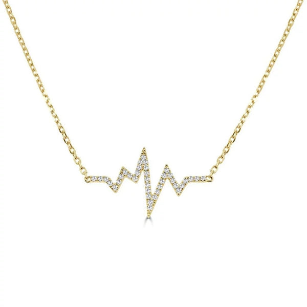 Diamond Heart Beat Necklace - 1