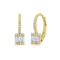 Baguette Diamond Dangle Hoop Earrings - 1