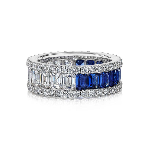 Sapphire And Diamond Eternity Ring - 1