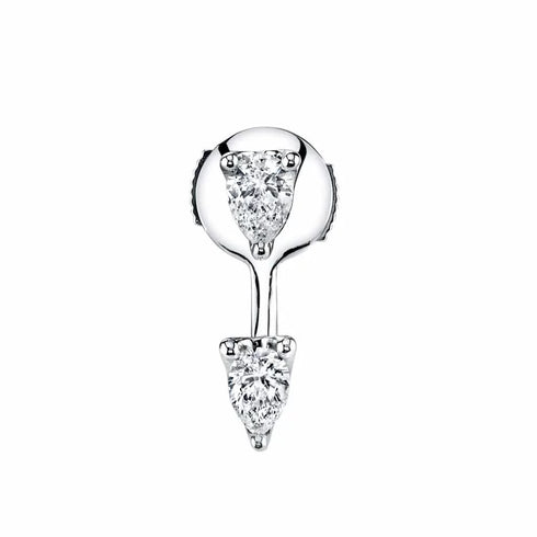 Pear Diamond Orbit Earring - 1