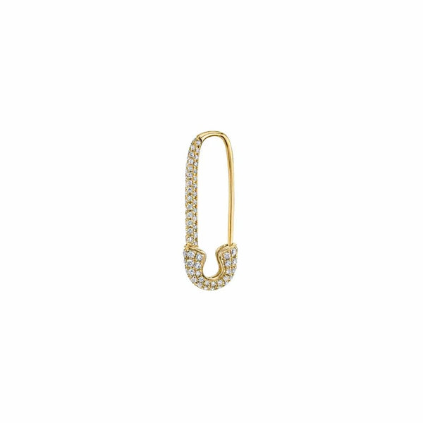 Diamond Safety Pin Earring - 1