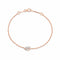 Small Palm Leaf Diamond Chain Bracelet - 1