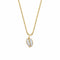 Small Palm Leaf Diamond Necklace - 1