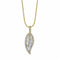 Large Leaf Diamond Necklace - 1