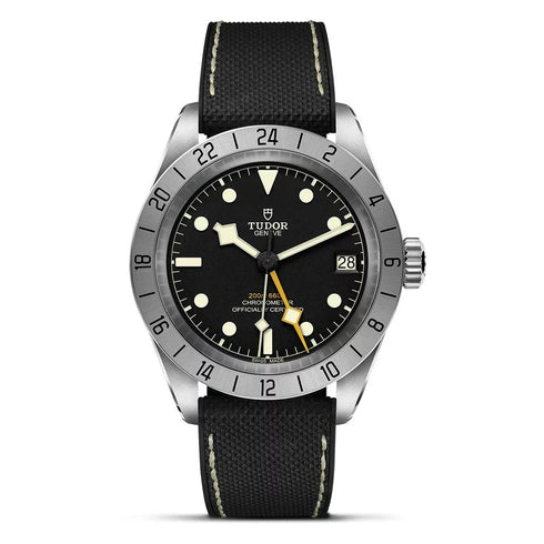 Black Bay Pro on Hybrid Rubber And Leather Watch - 1