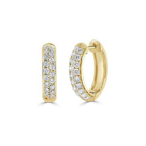 Huggie 1.5in Diamond Earrings - 1