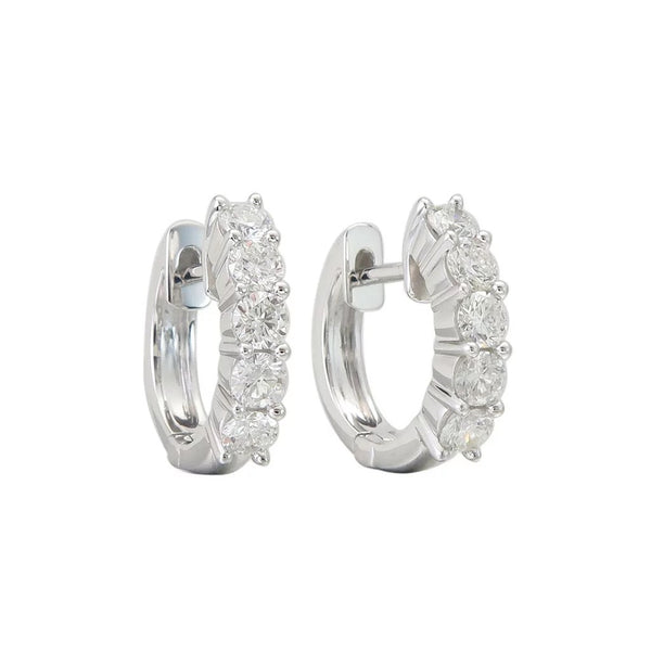 Diamond Huggie Earrings - 1