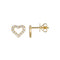 Diamond Open Heart Studs - 1