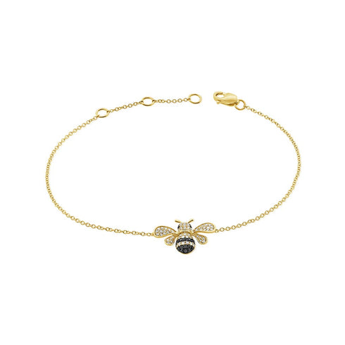 Black Diamond Bumble Bee Bracelet - 1