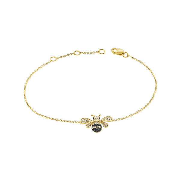 Black Diamond Bumble Bee Bracelet - 1