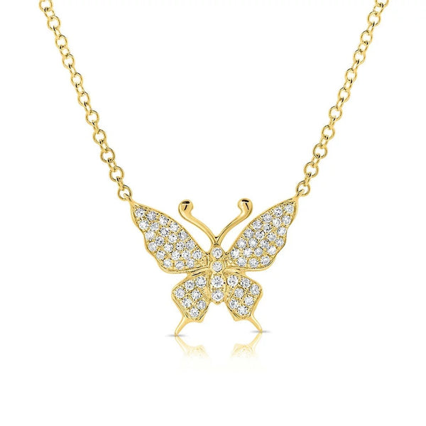 Diamond Butterfly Necklace - 1