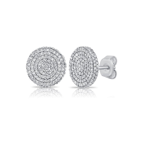 Diamond Large Disc Studs - 1