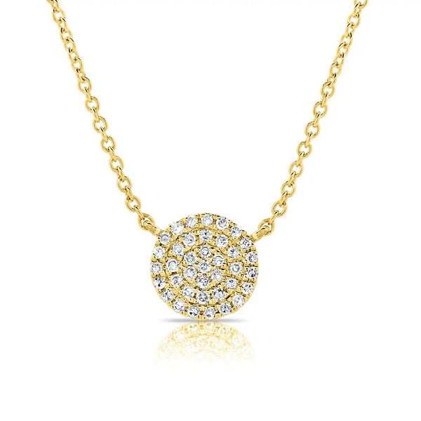 Diamond Small Disc Necklace - 1