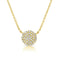 Diamond Small Disc Necklace - 1