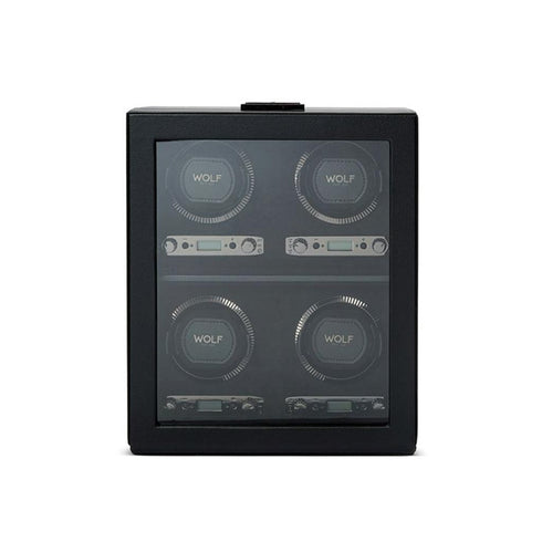 Black British Racing 4 Piece Watch Winder - 1