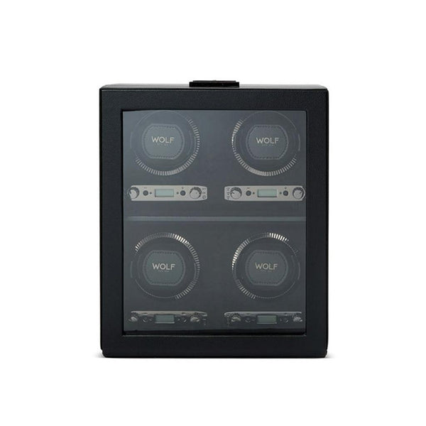 Black British Racing 4 Piece Watch Winder - 1