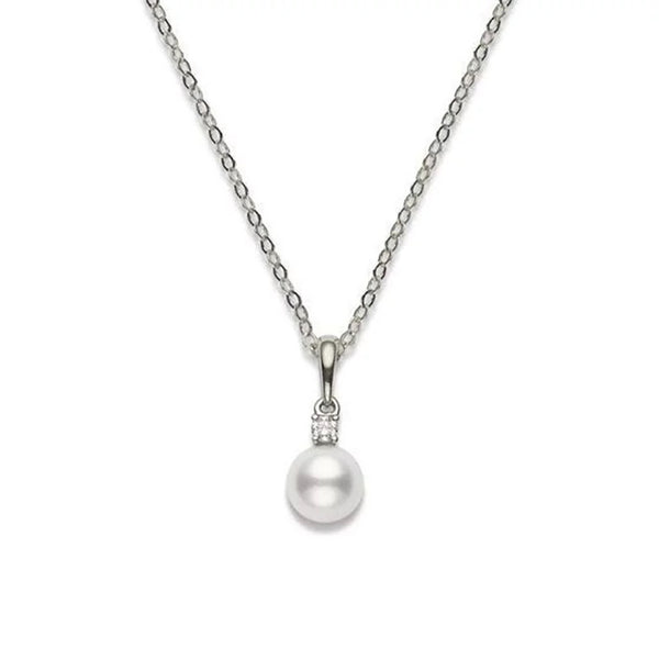 Akoya Cultured Pearl And Diamond Pendant - 1