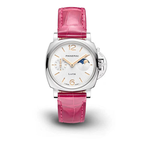 Pink Alligator Luminor Due Luna Watch - 1