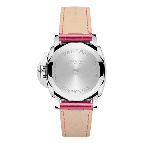 Pink Alligator Luminor Due Luna Watch - 2