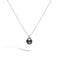 Rhodium Plated Black South Sea Pendant Necklace - 1