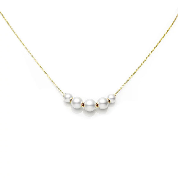 Pearls In Motion Akoya Cultured Pearl Station Necklace - 1