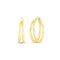 Graduated 30mm Thin Double Hoop Earrings - 1