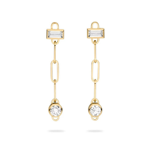 Baguette Round PM Classics Earrings - 1