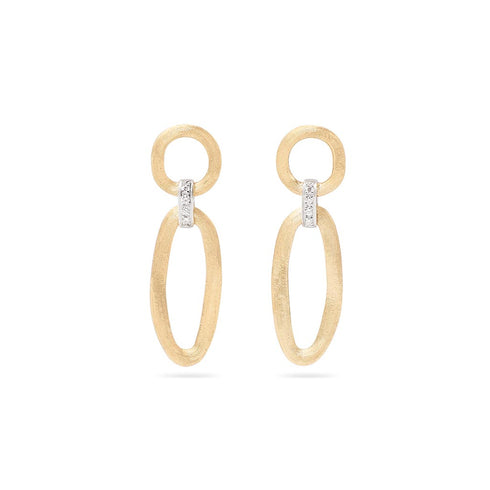 Jaipur Mixed Link Diamond Drop Earrings - 1