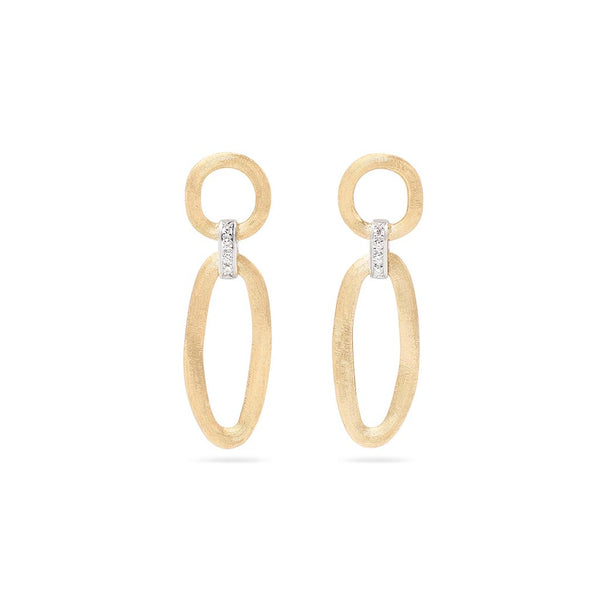 Jaipur Mixed Link Diamond Drop Earrings - 1