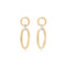 Jaipur Mixed Link Diamond Drop Earrings - 1