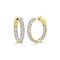 Emerald-Cut Diamond Hoop Earrings - 1
