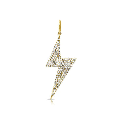 Diamond Lightning Bolt Charm - 1