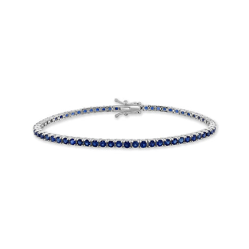 Tennis 7in Blue Sapphire Bracelet - 1