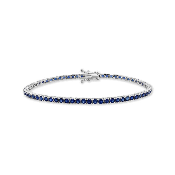 Tennis 7in Blue Sapphire Bracelet - 1