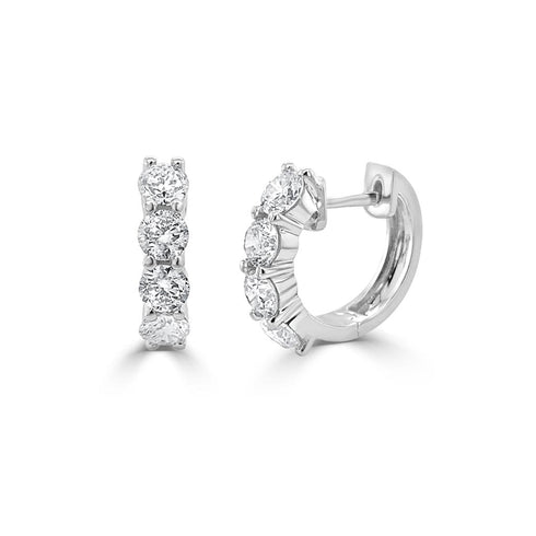 Huggie 14mm Diamond Earrings - 1