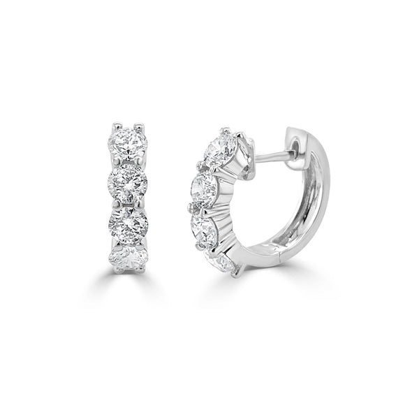 Huggie 14mm Diamond Earrings - 1