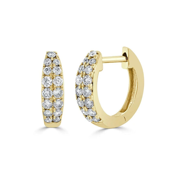 Huggie 0.5in Diamond Earrings 0.39ctw - 1