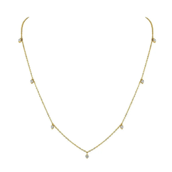 Station Diamond Necklace 0.35ctw - 1