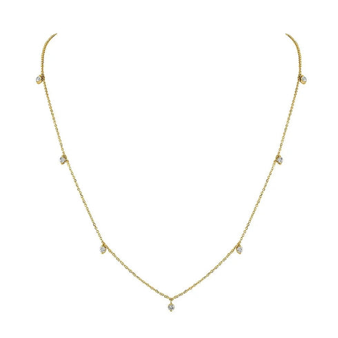 Station Diamond Necklace 0.35ctw - 1